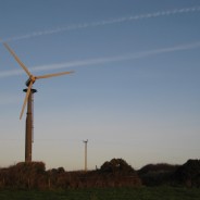 ** Star of the small screen – Wyn Evans and his renewables! **
